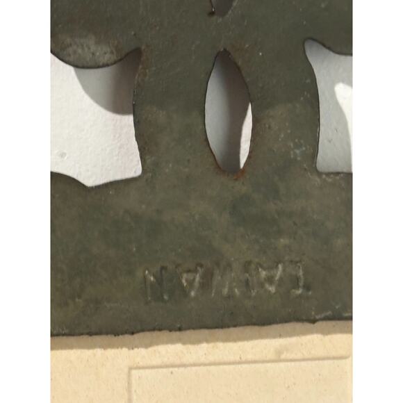 Vintage Mushroom 1970s Tile Trivets Made In Japan Cast Iron MCM Decor - Picture 3 of 4